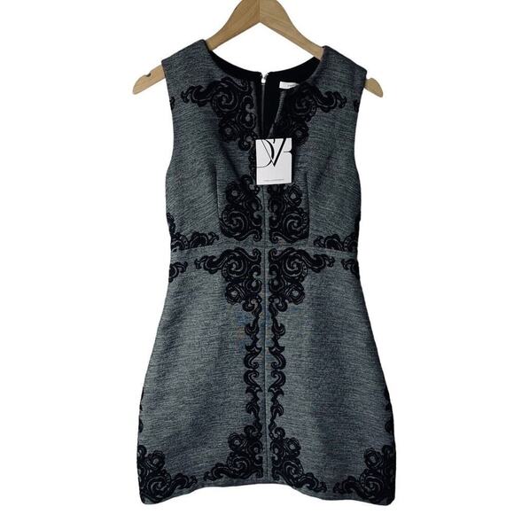 Diane Von Furstenberg Yvette Appliqué A-line Sheath Dress Womens Size 4 NWT $498 - Picture 8 of 16